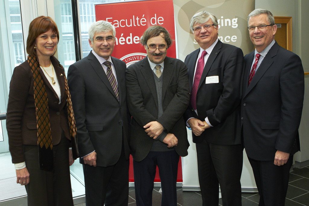 Heather Munroe-Blum, Clement Gignac, Mark Lathrop, Jean-Marc Proulx et Richard Levin